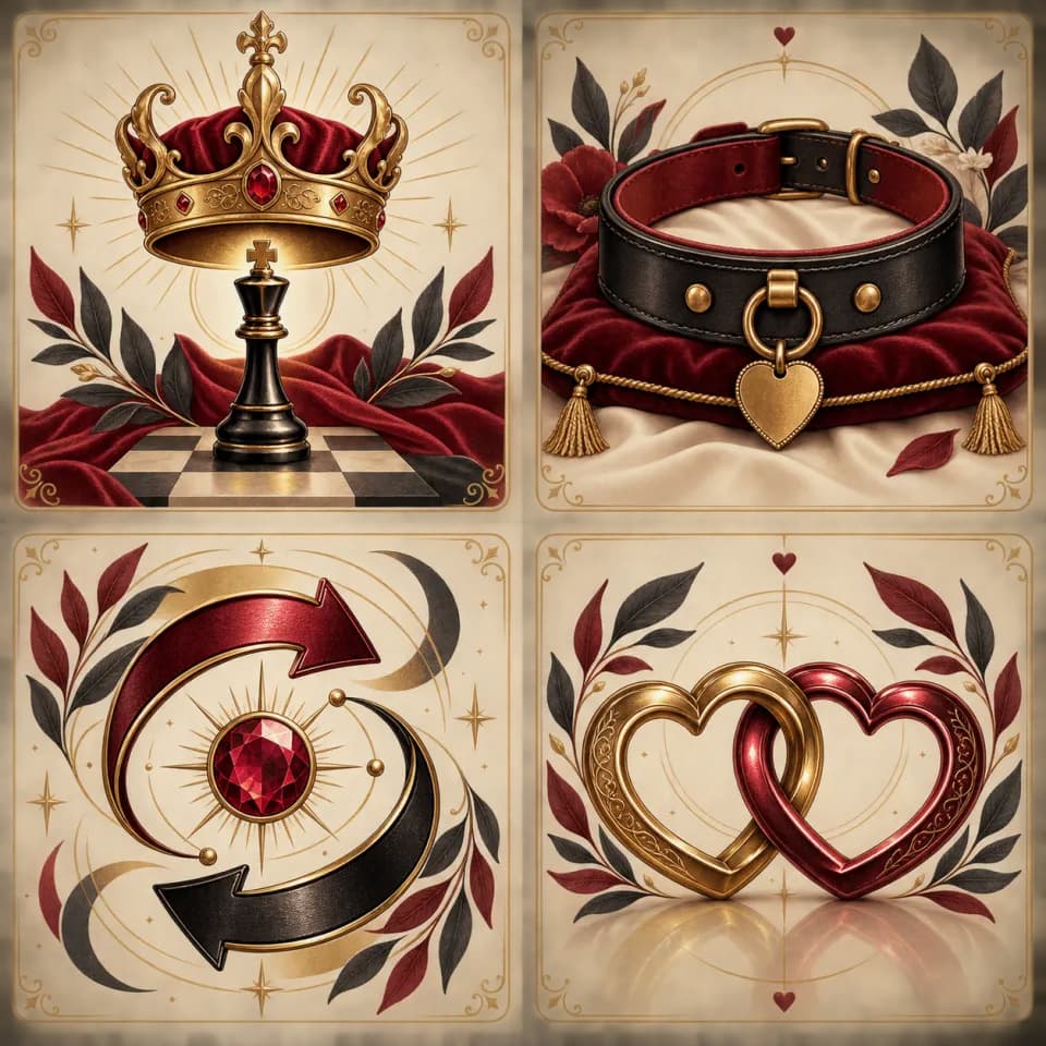 Illustrated choices representing different roles and relationship preferences.