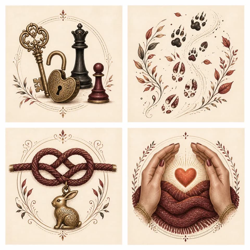 Warm-toned artwork representing contrasting styles of interpersonal dynamics.