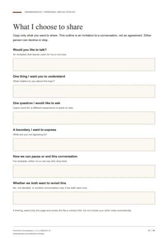 Preview of page 7: What I choose to share